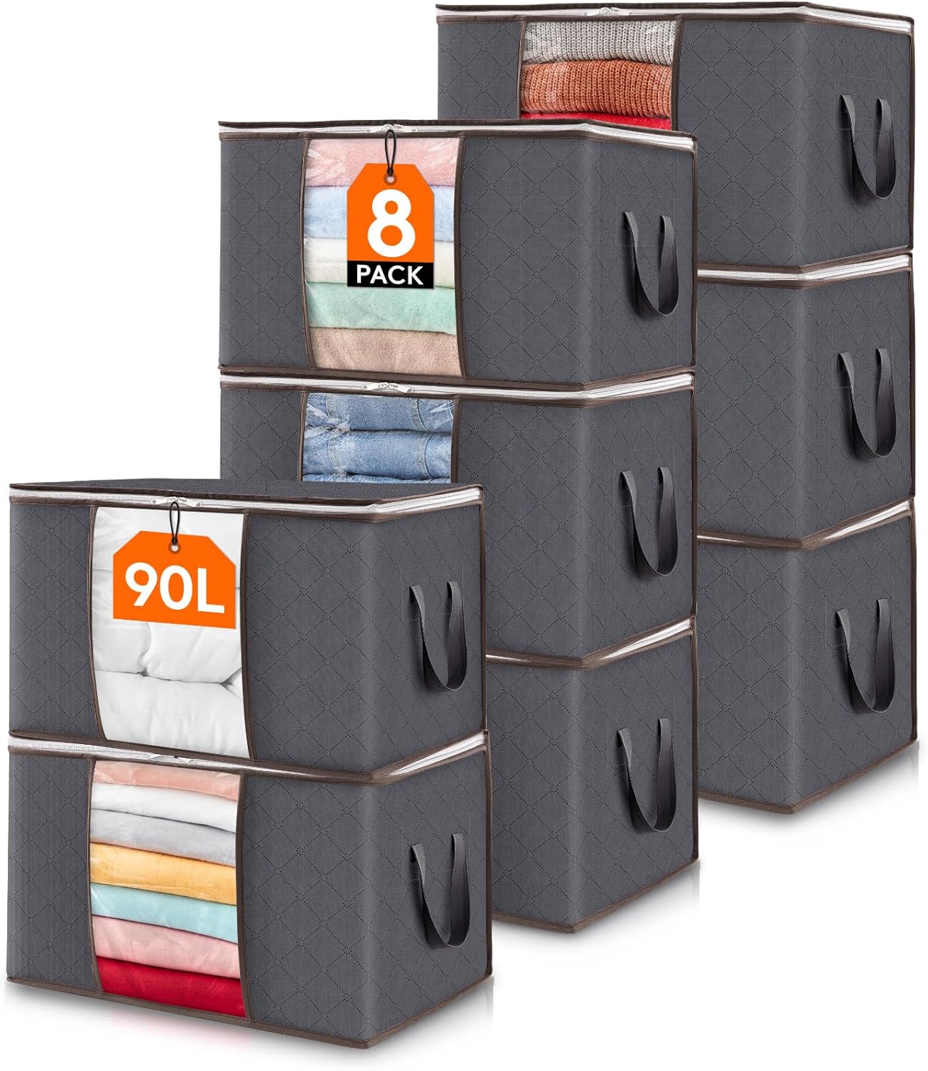 Foldable Clothes Storage Bags with Clear Window 