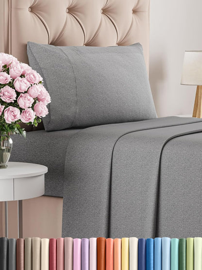 Premium Full Size 4-Piece Sheet Set – Ultra-Soft, Cooling & Wrinkle-Free Bedding with Deep Pockets