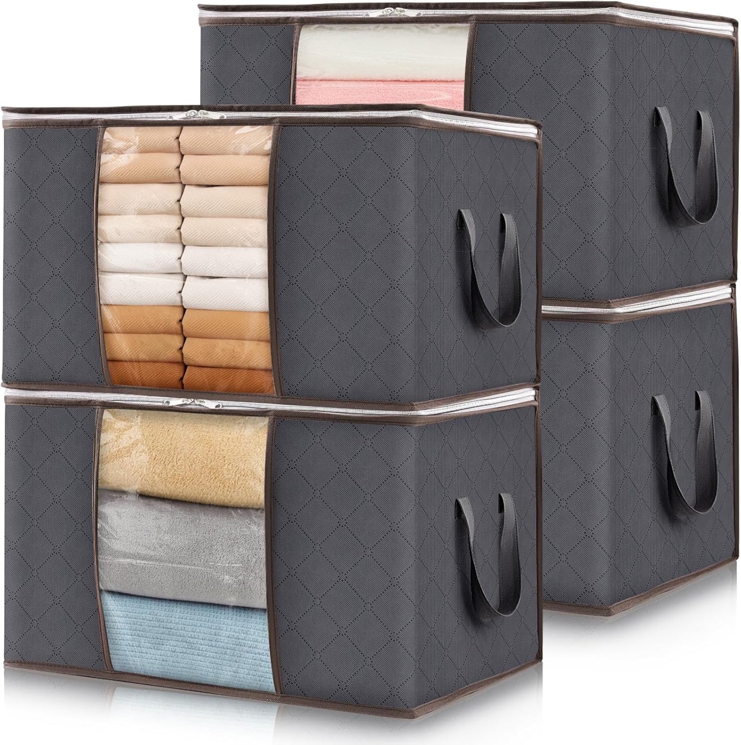 Foldable Clothes Storage Bags with Clear Window 