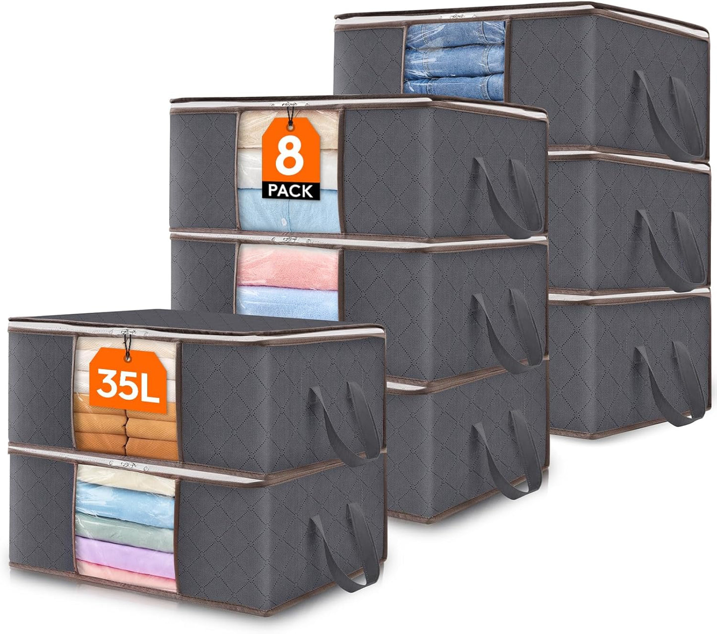 Foldable Clothes Storage Bags with Clear Window 