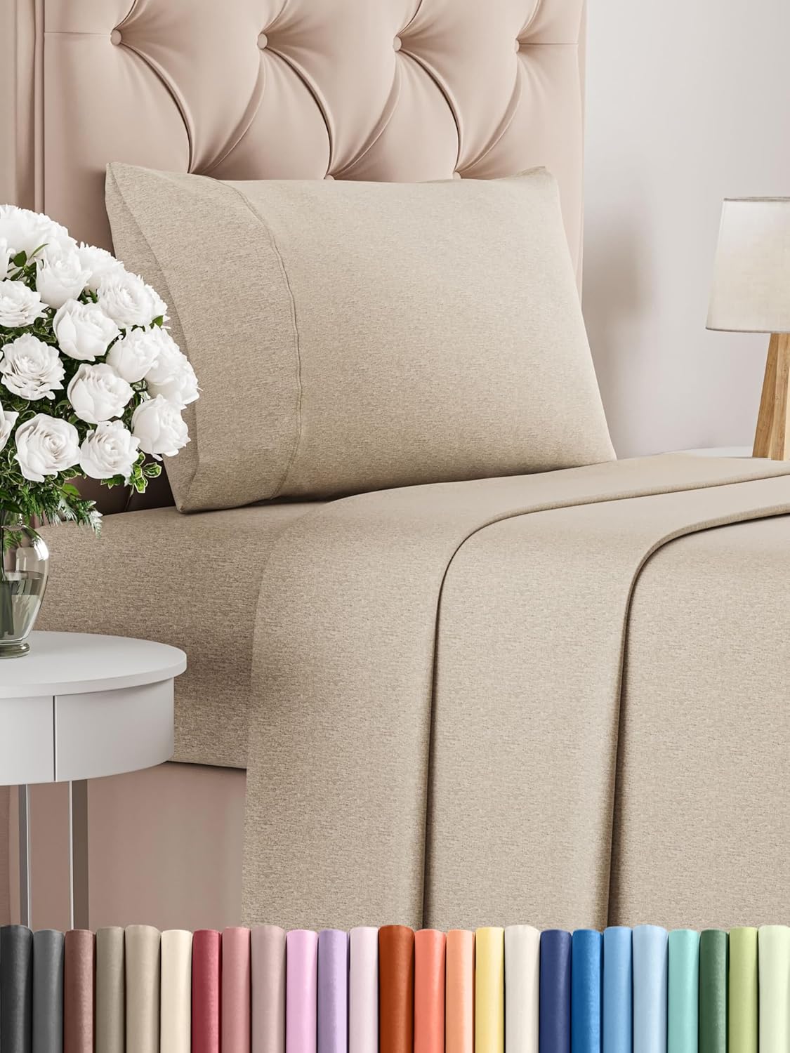 Premium Full Size 4-Piece Sheet Set – Ultra-Soft, Cooling & Wrinkle-Free Bedding with Deep Pockets