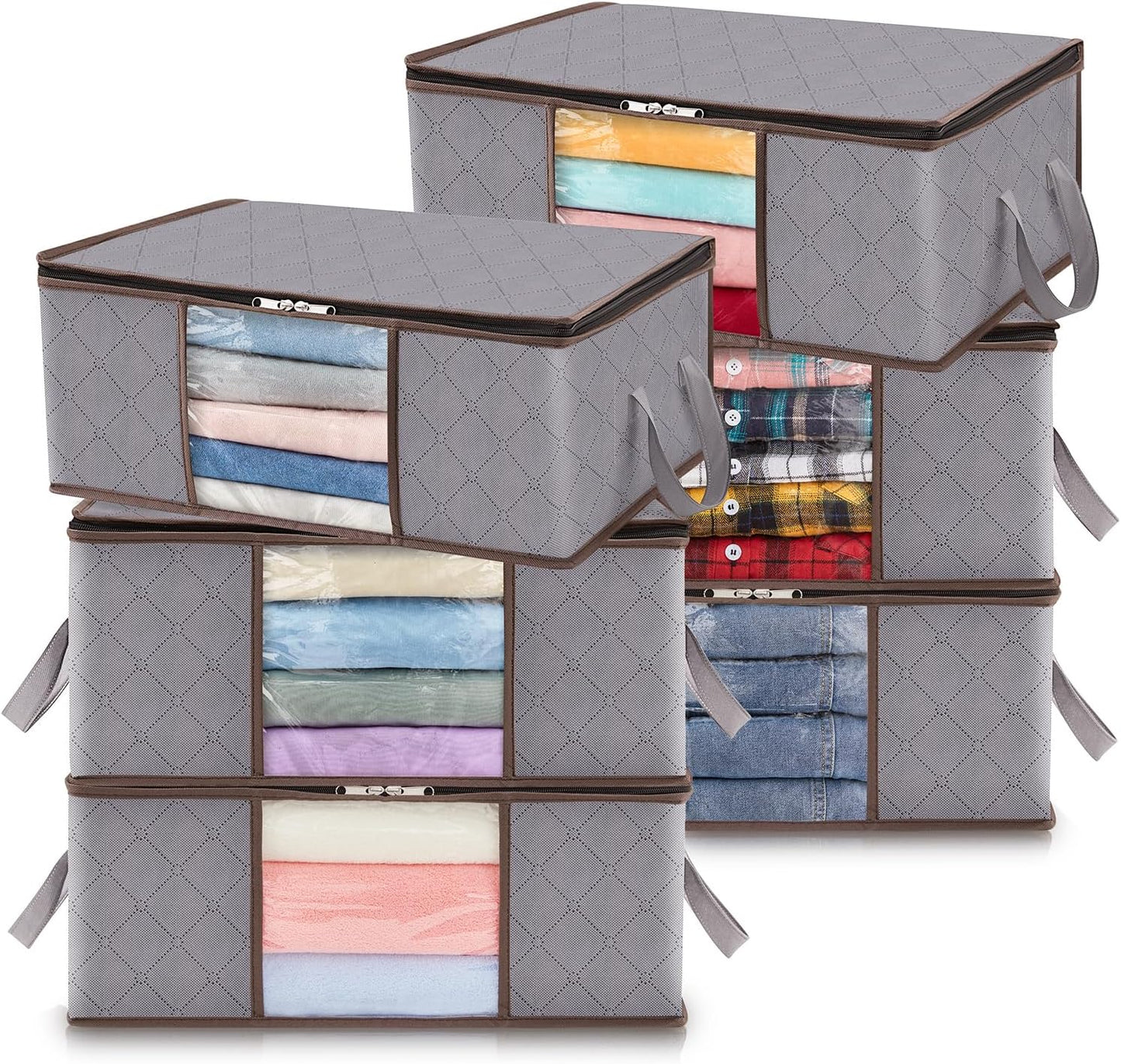Foldable Clothes Storage Bags with Clear Window 