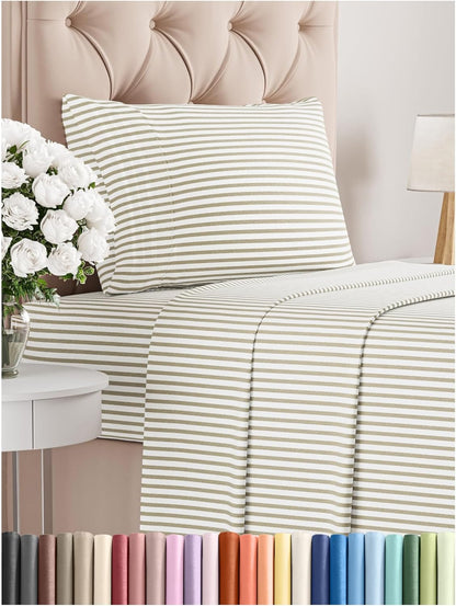 Premium Full Size 4-Piece Sheet Set – Ultra-Soft, Cooling & Wrinkle-Free Bedding with Deep Pockets