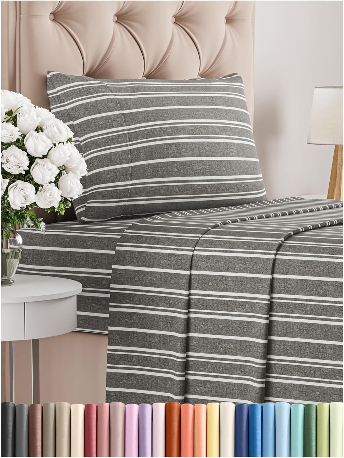 Premium Full Size 4-Piece Sheet Set – Ultra-Soft, Cooling & Wrinkle-Free Bedding with Deep Pockets