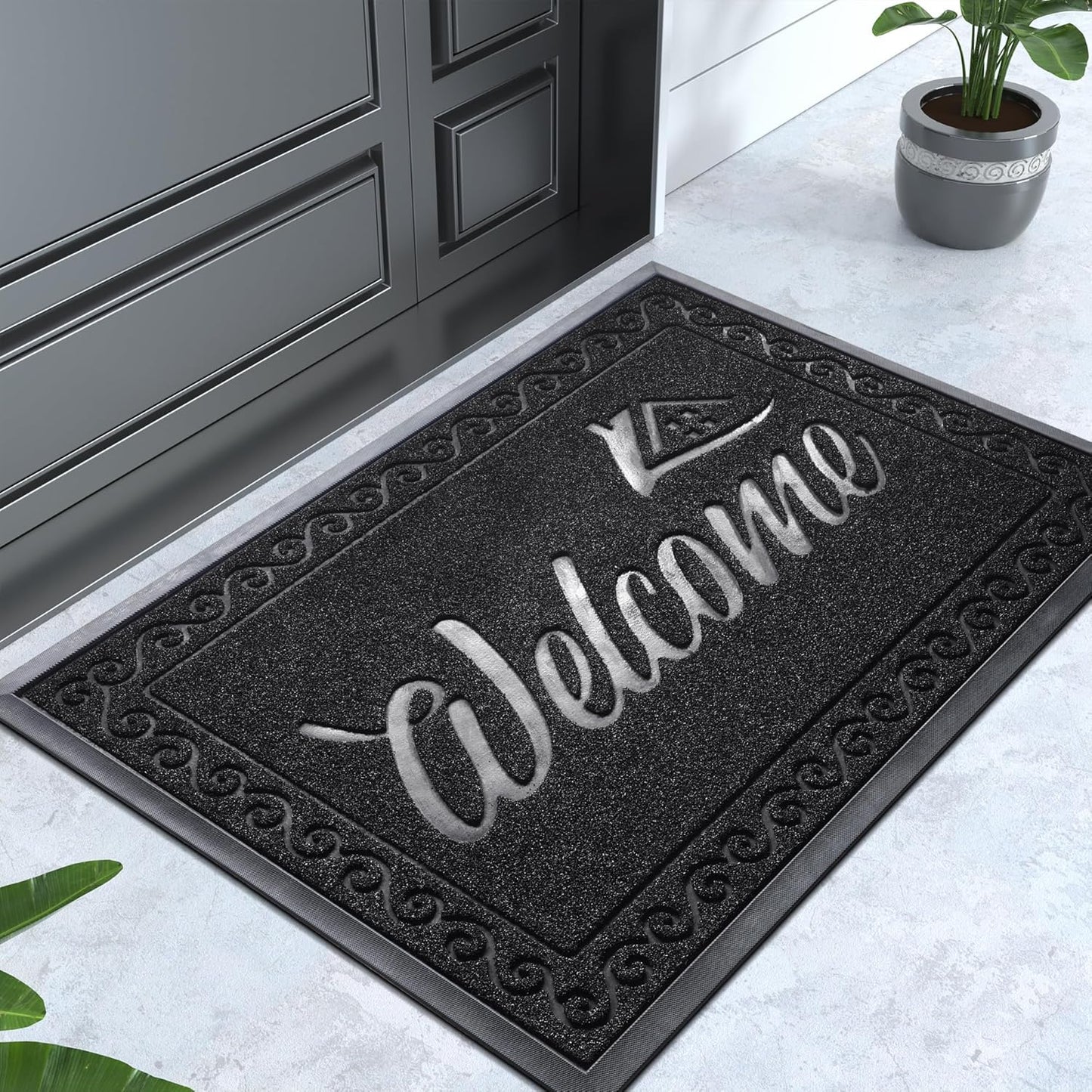 Heavy Duty Welcome Mat for Indoor & Outdoor Use