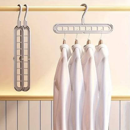 Foldable 9-Hole Clothes Hangers