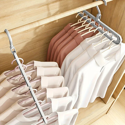 Foldable 9-Hole Clothes Hangers