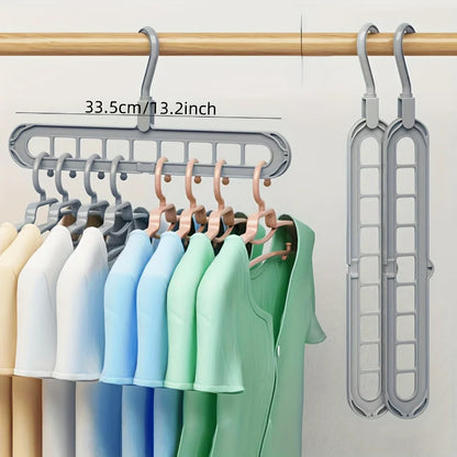 Foldable 9-Hole Clothes Hangers