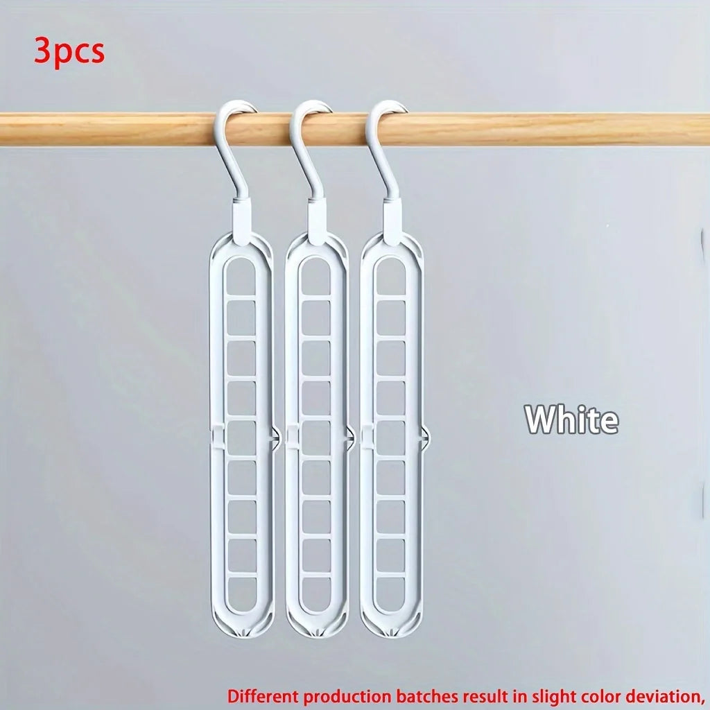 Foldable 9-Hole Clothes Hangers