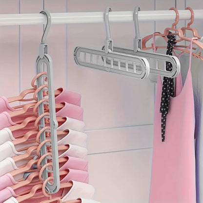 Foldable 9-Hole Clothes Hangers