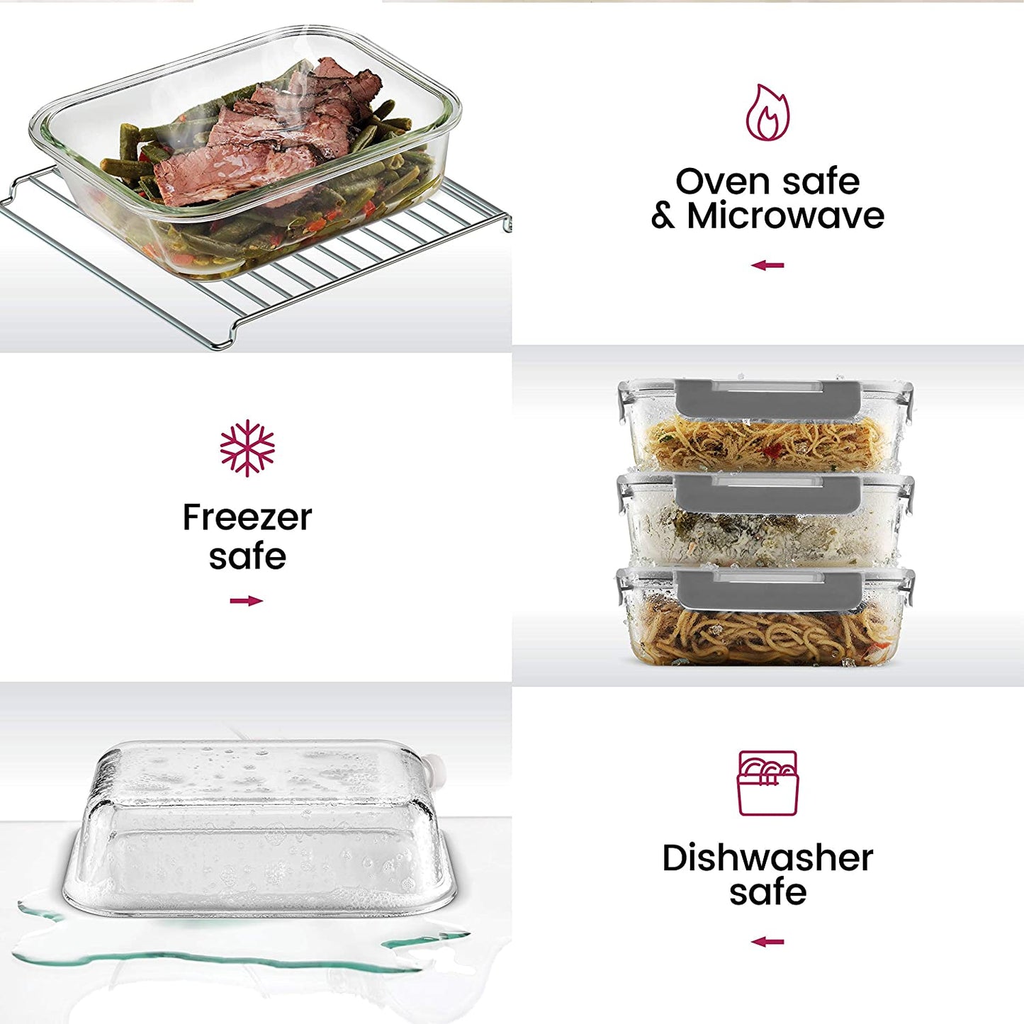 Refined Glass Containers — Freshness Preserved, Effortlessly Secure