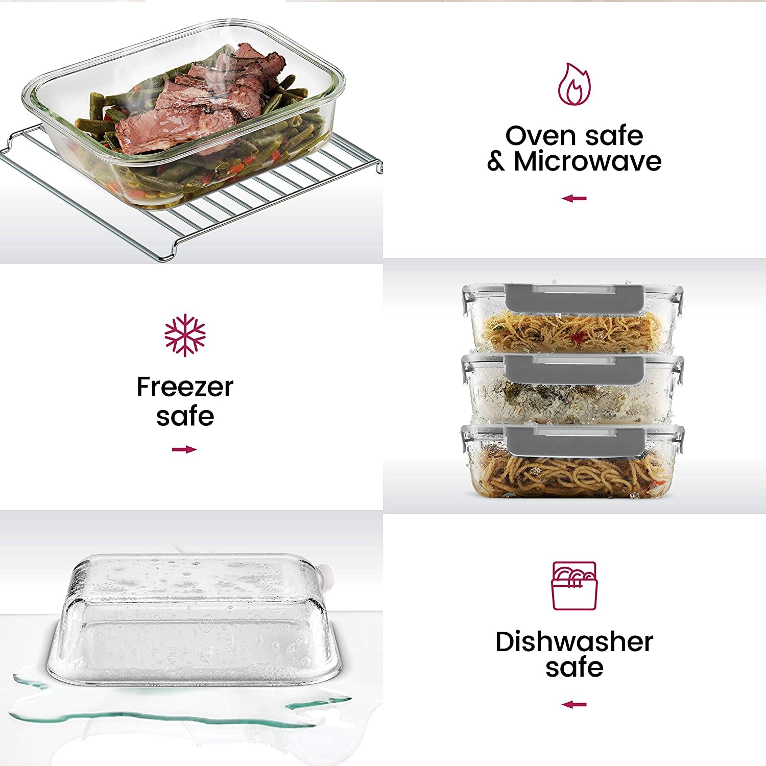 Refined Glass Containers — Freshness Preserved, Effortlessly Secure