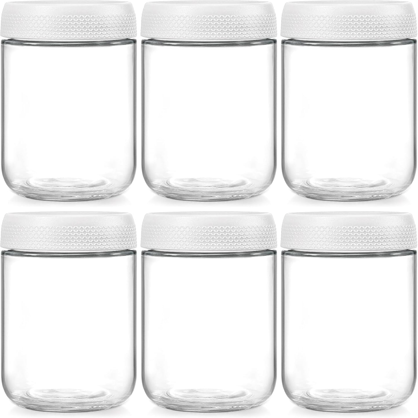 Glass Oats Containers – 16oz, 6 Pack