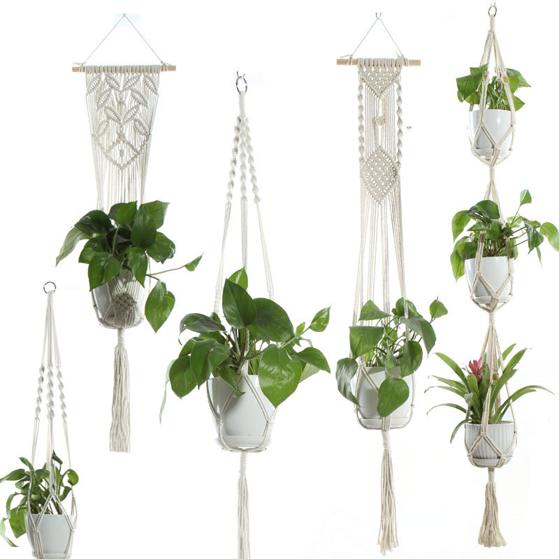 Handwoven Cotton Plant Hanger