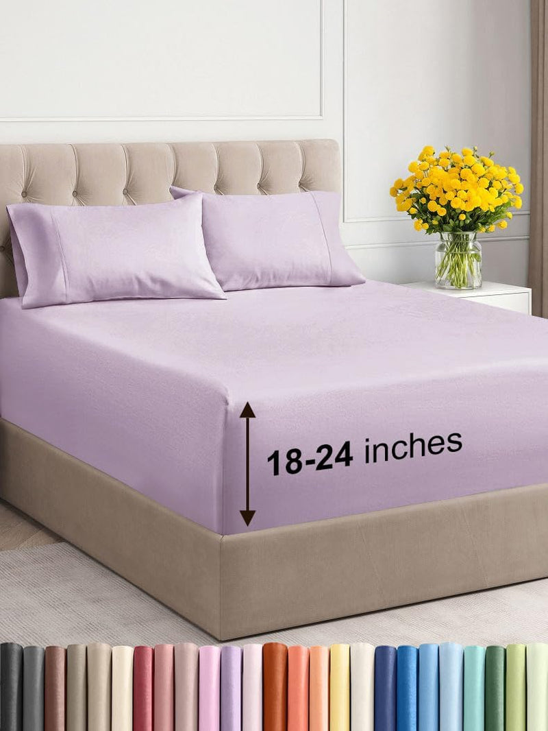 Premium 6-Piece King Sheet Set – Extra Deep Pockets, Cooling Comfort & Wrinkle-Free Softness