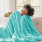 Gentlesoft White Fleece Throw Blanket