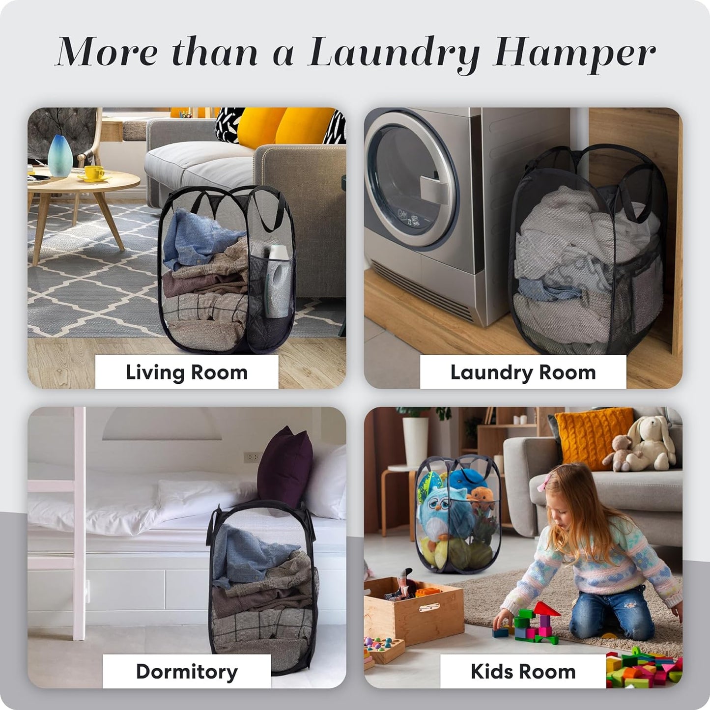 Collapsible Mesh Laundry Hampers