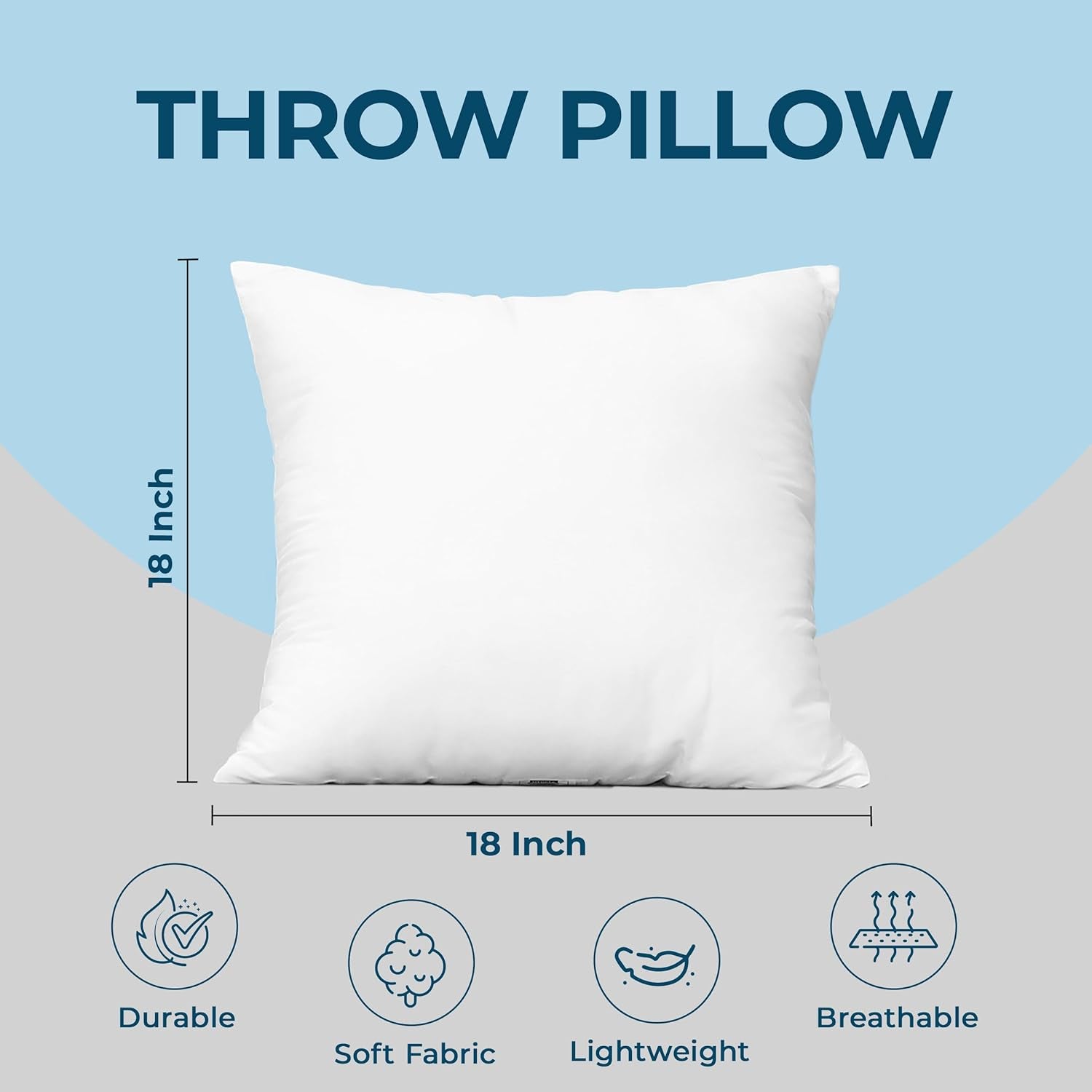 Classic White Throw Pillows