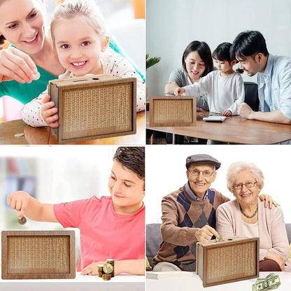 Wooden Saving Goal Money Box